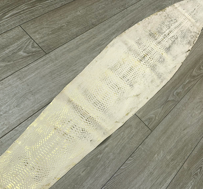 Gold Flake Genuine Python Jumbo Snakeskin Leather real hide snake skin Rattle 30