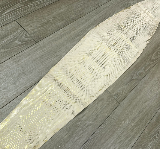 Gold Flake Genuine Python Jumbo Snakeskin Leather real hide snake skin Rattle 30