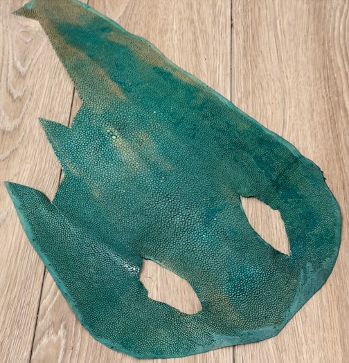 Green Sanded Genuine Stingray Leather product photo 1