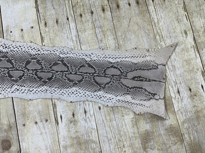 Natural Genuine Python Snakeskin Leather real hide snake skin remnant Rattle 165