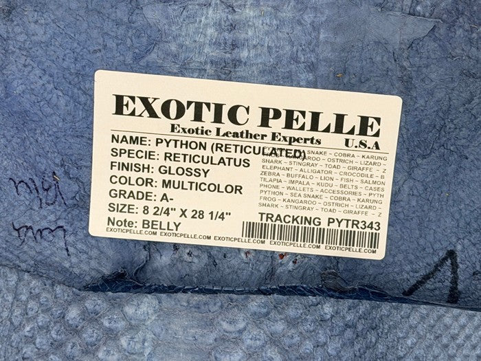 Multicolor Genuine Python Snakeskin Leather real hide snake skin piece Rattle 43