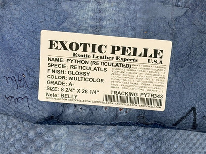 Multicolor Genuine Python Snakeskin Leather real hide snake skin piece Rattle 43