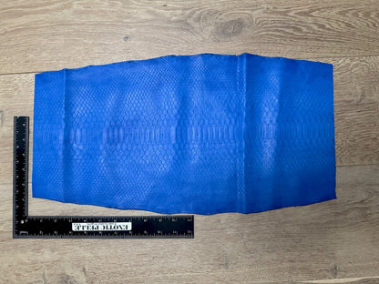L Blue Piece Genuine Python Snakeskin Leather real hide snake skin Ratle Boa 384