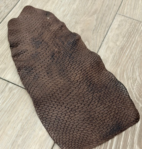 Genuine Beaver Tail Leather - D Brown Satin WYSIWYG 193 product photo 1