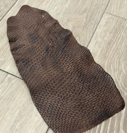 Genuine Beaver Tail Leather - D Brown Satin WYSIWYG 193 product photo 1