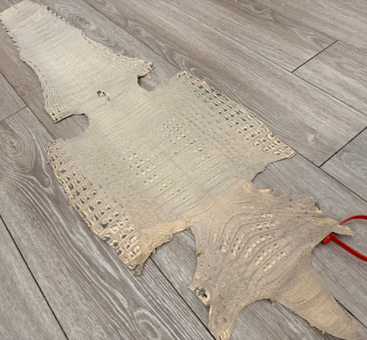 Desert Bronze Metallic Genuine Caiman Crocodile Leather 469 product photo 1