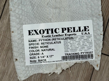 Genuine Reticulated Python Leather - Natural WYSIWYG 557 product photo 3