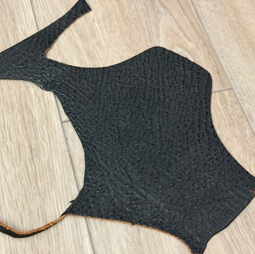 Genuine Shark Fish Leather - Black Satin WYSIWYG 229 product photo 1