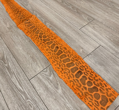 Orange Natural Pattern Genuine Anaconda Snake Leather 459 product photo 1