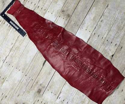 Red Satin Genuine Python Leather Belly 121 product photo 3
