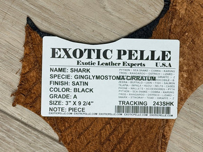 Black Satin Genuine Shark Leather product photo 3
