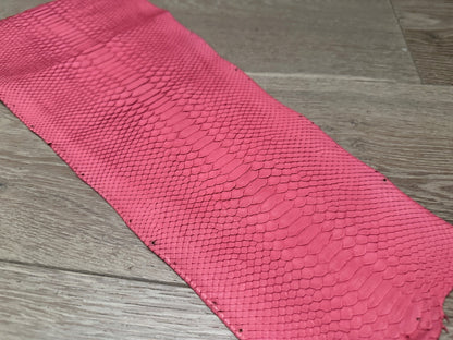 Pink Piece Genuine Python Snakeskin Leather real hide snake skin Ratle Boa 389