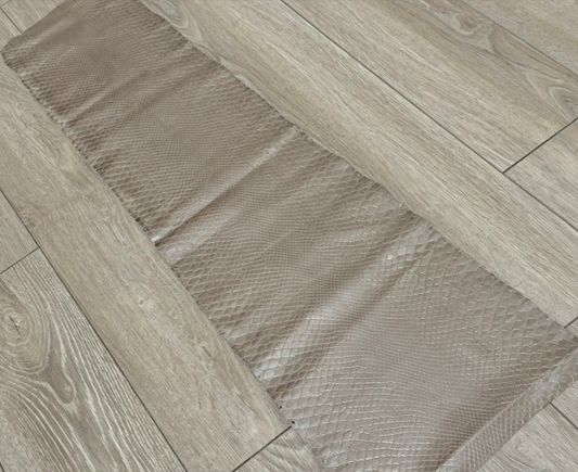 Gray - Gray High Gloss Genuine Reticulated Python Snake Leather 483 product photo 1