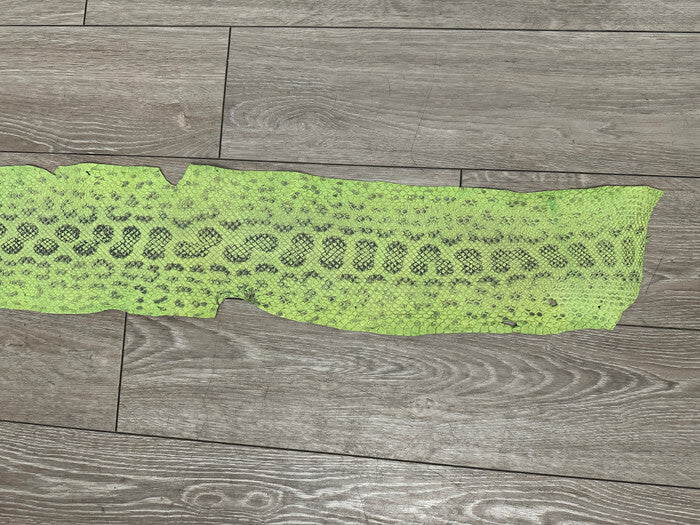 Green nat Genuine Anaconda Snakeskin Leather real hide snake skin python boa 259
