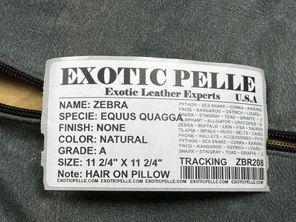 New Genuine Zebra Pillow Real African Burchell Cushion Leather Hide Taxidermy 08