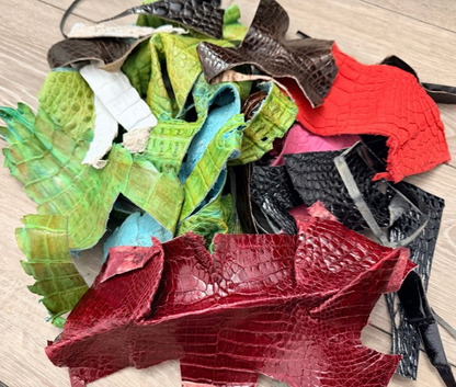 Assorted Genuine Alligator & Crocodile Leather Scraps 102 product photo 1