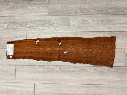 ExoticLeather.com brown reticulated python leather, with satin finish, belly cut, grade B (LOOK AT PHOTOS), item PYTR662, photo 3.